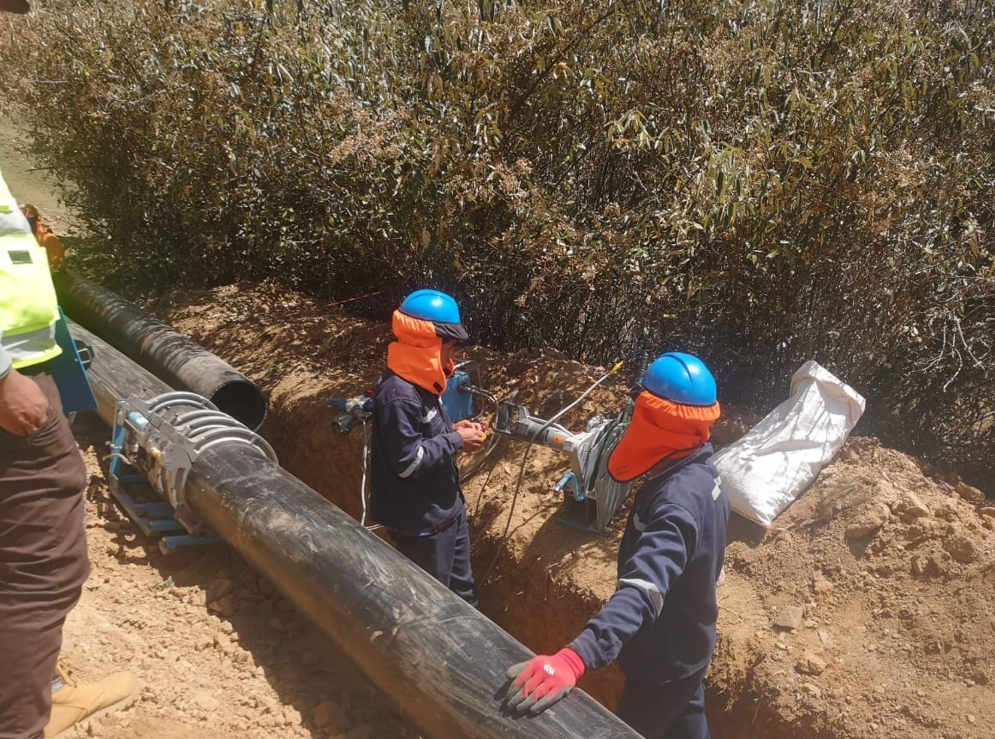 Instalación de tubería HDPE