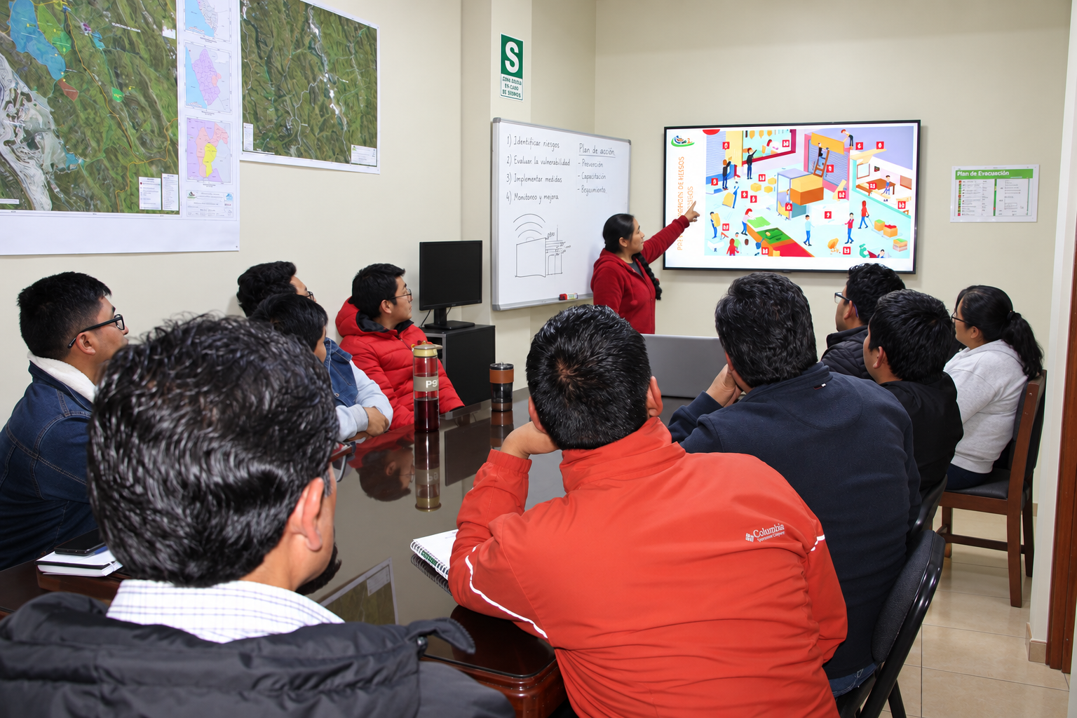 Equipo en una sesión de revisión técnica y coordinación